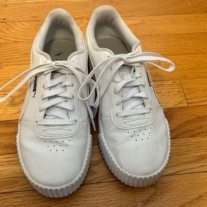 Puma White Leather Sneakers